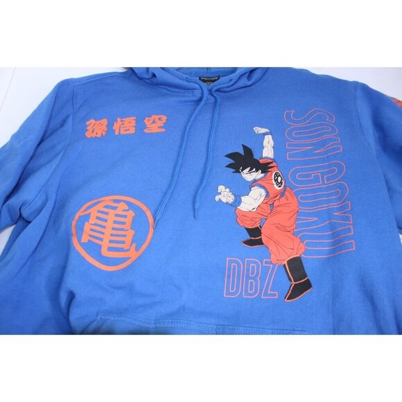 Dragon Ball Z Sun Goku Graphic Men's Unisex L Lt. Blue Hoodie Sweatshirt Unisex - Picture 5 of 9